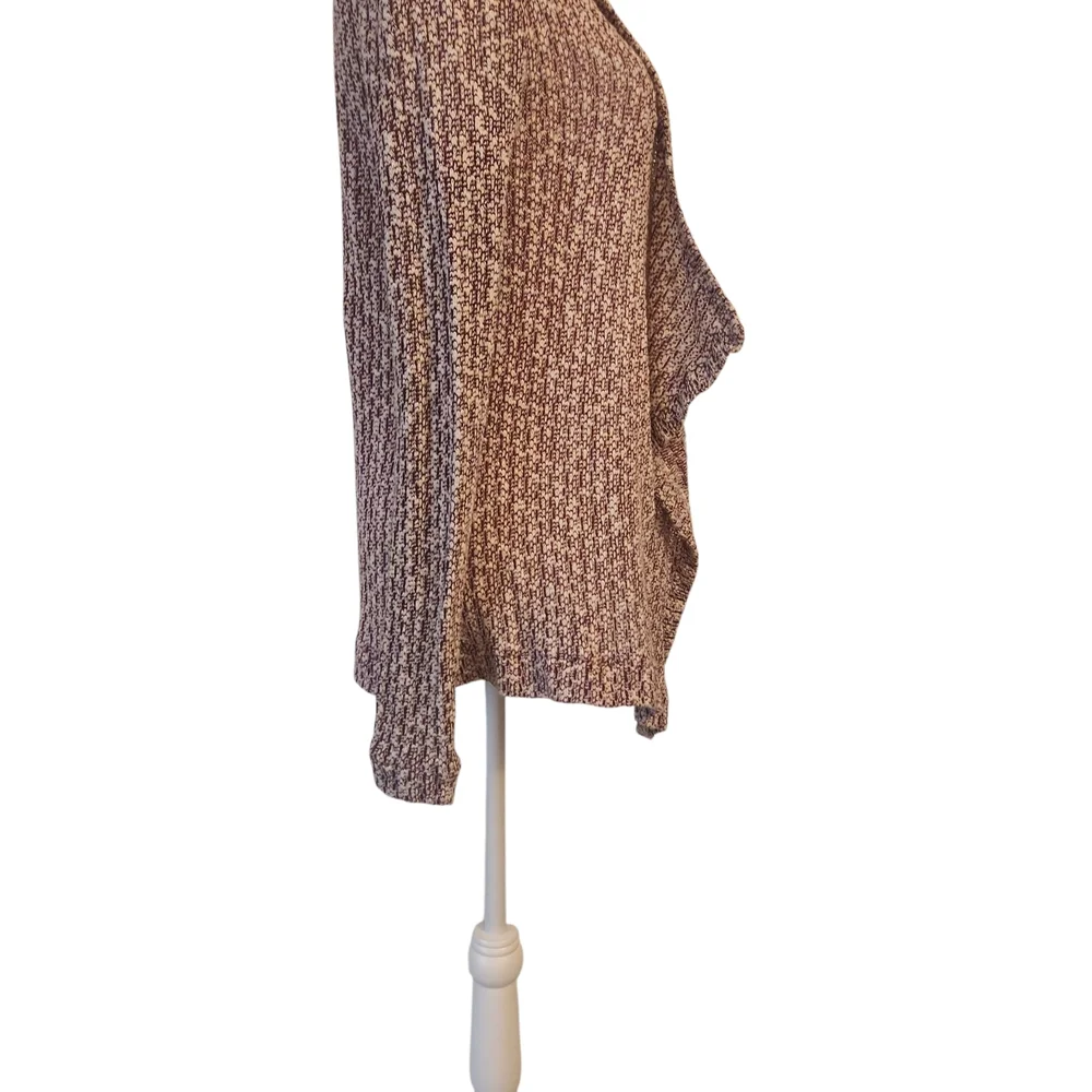 Forever 21 Women's Tan/Brown/Cream Open-Front Textured Cardigan Size S